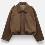 FEMUREA | Women’s Suede Jacket – Vintage Bomber Elegance