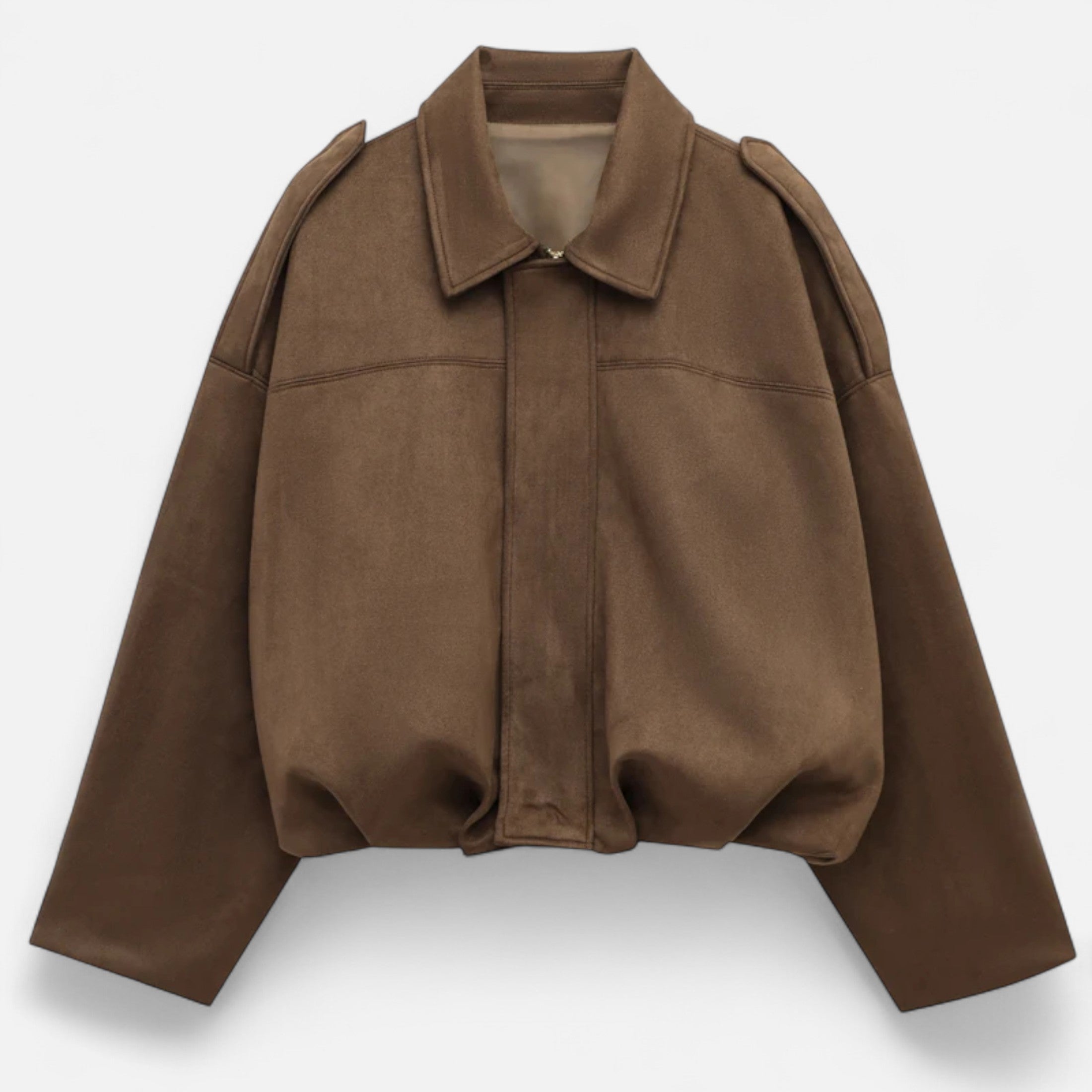 FEMUREA | Women’s Suede Jacket – Vintage Bomber Elegance