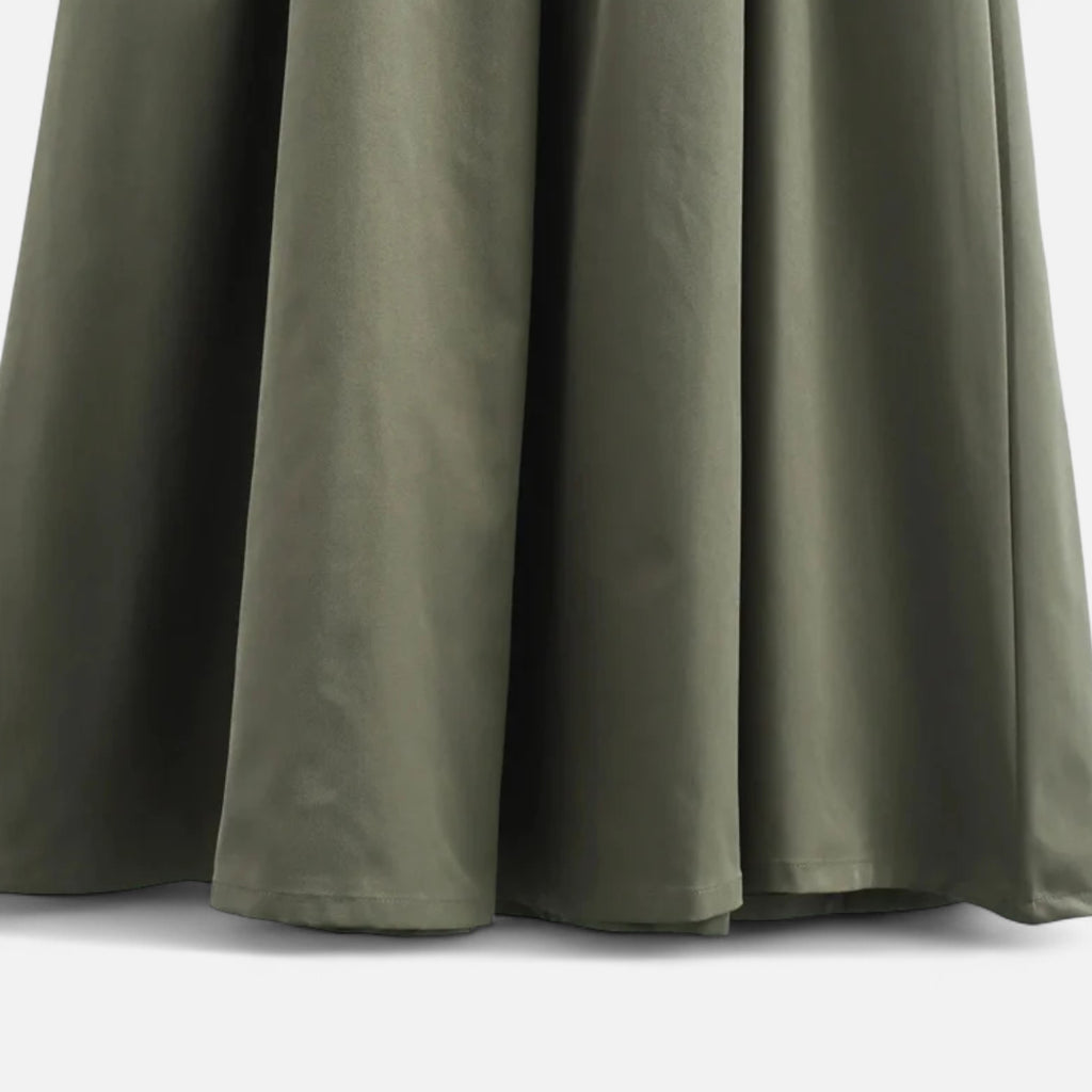 FEMUREA | Women’s Pleated Maxi Dress – Sleeveless Zip Design