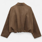 FEMUREA | Women’s Suede Jacket – Vintage Bomber Elegance