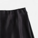 FEMUREA | Women’s Satin Midi Skirt – High-Waist Silky Finish