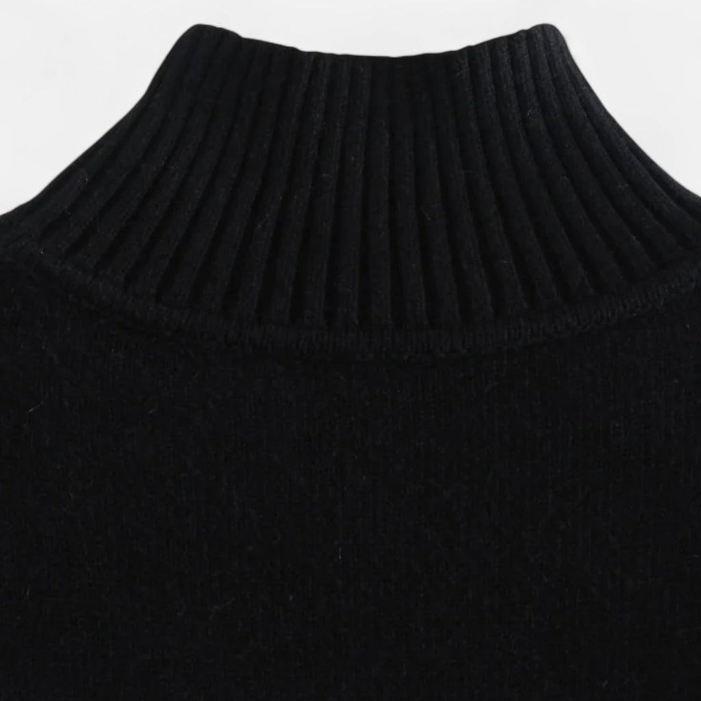 FEMUREA | Women’s Striped Turtleneck Sweater – Classic Knitwear