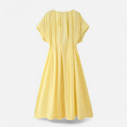 FEMUREA | Women’s V-Neck Midi Dress – Draped Wrap Silhouette