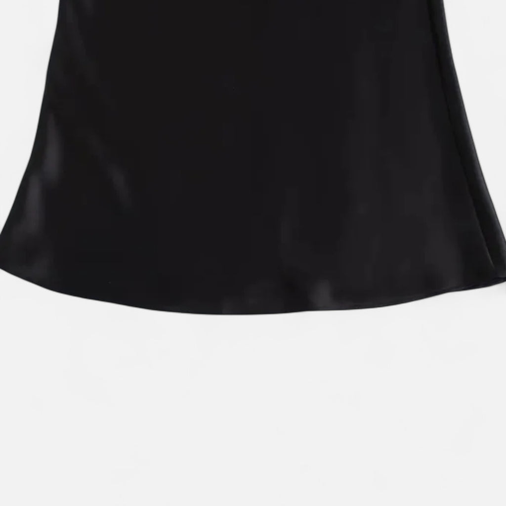 FEMUREA | Women’s Satin Midi Skirt – High-Waist Silky Finish