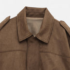 FEMUREA | Women’s Suede Jacket – Vintage Bomber Elegance