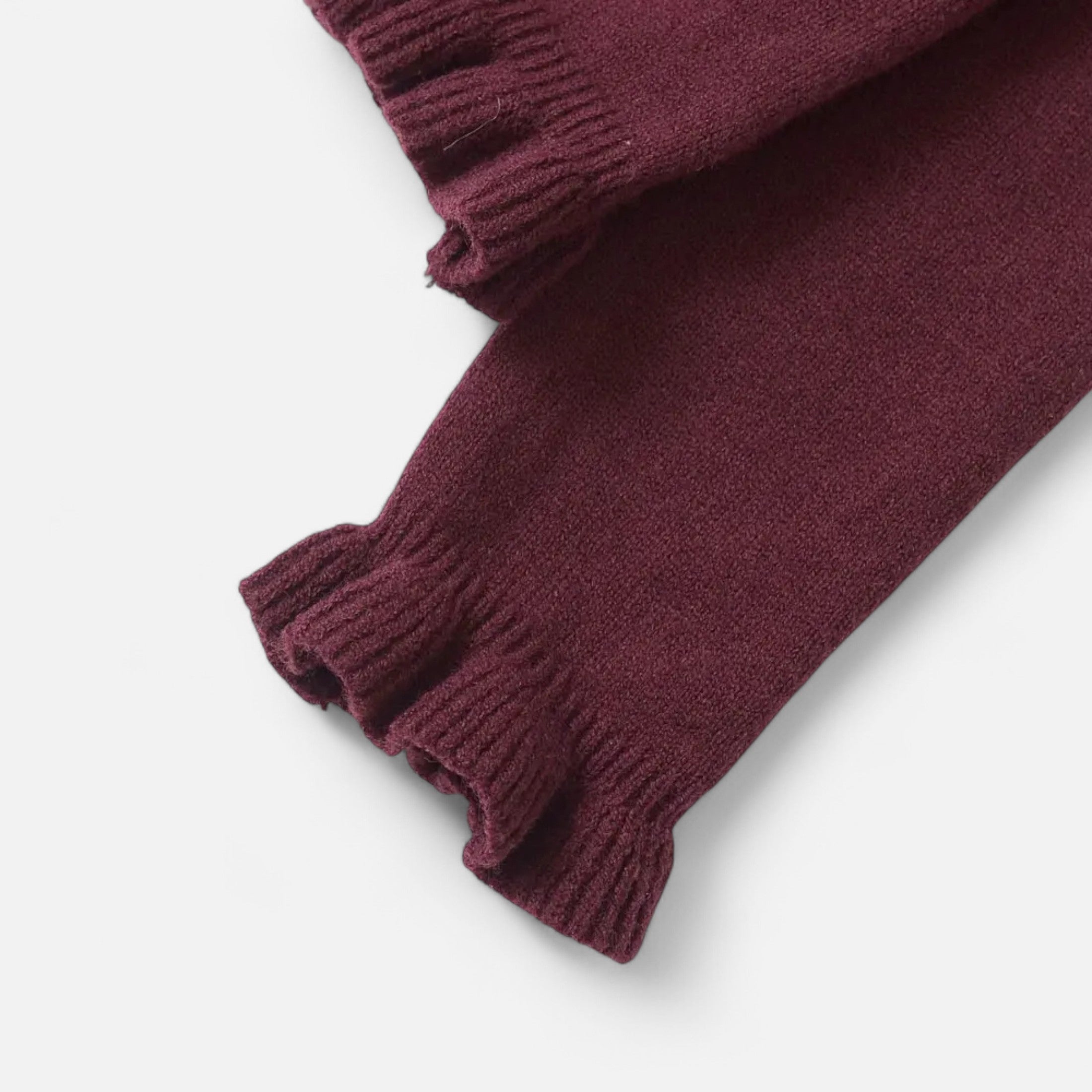 FEMUREA | Women’s Knitted Cardigan – Ruffled Button-Up Elegance