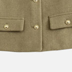 FEMUREA | Women’s Cropped Tweed Jacket – Vintage Refined Elegance