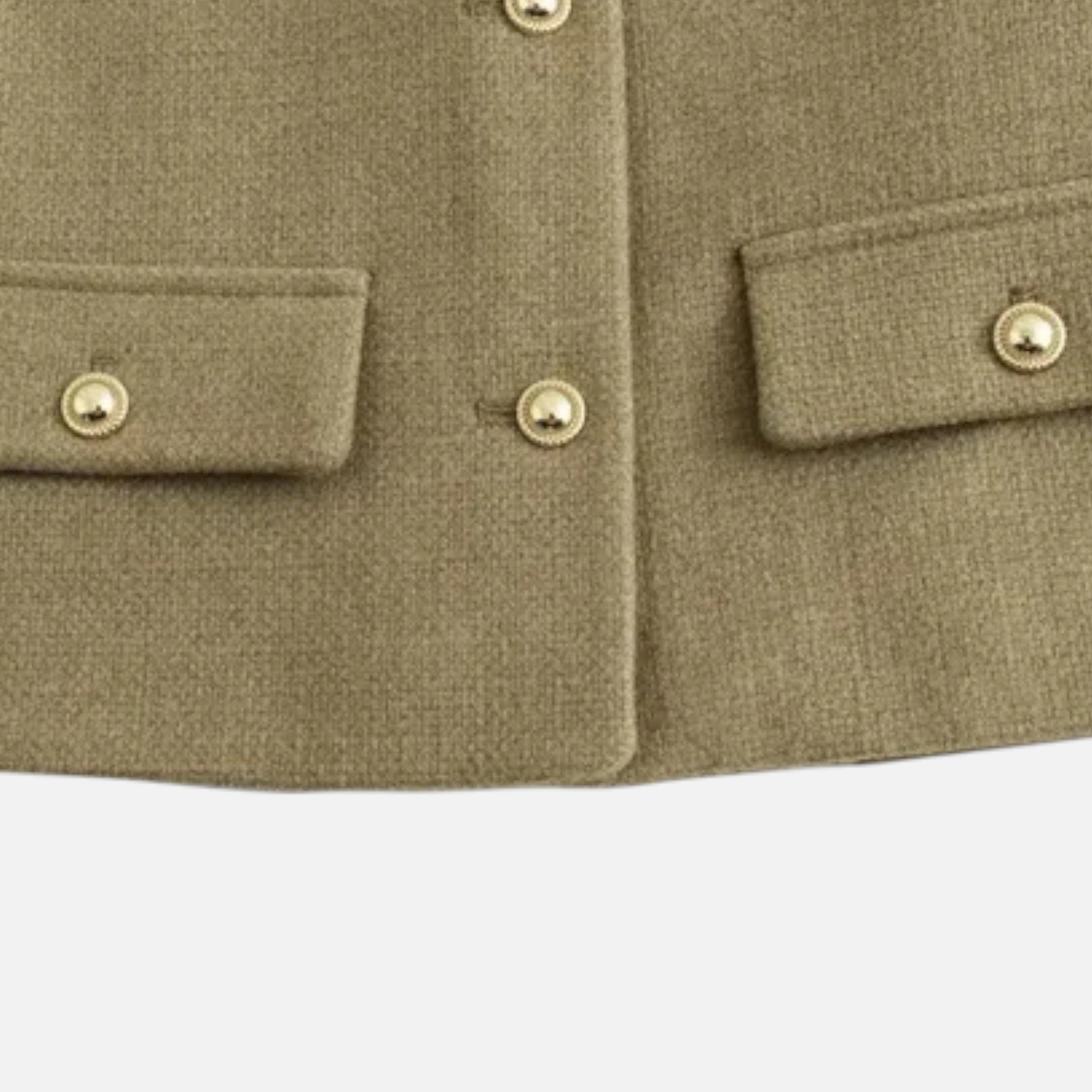 FEMUREA | Women’s Cropped Tweed Jacket – Vintage Refined Elegance