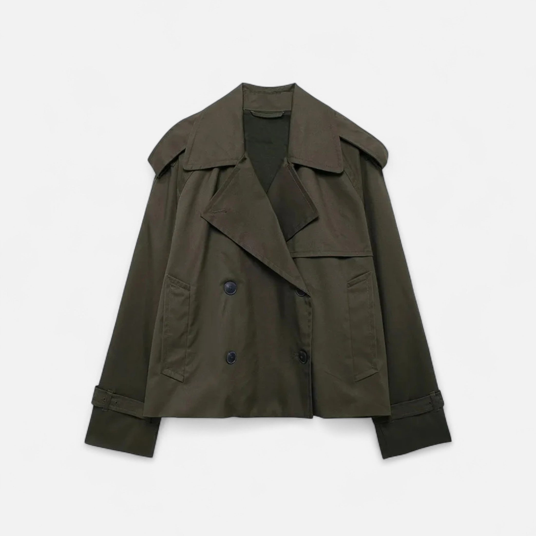 FEMUREA | Women’s Cropped Jacket – Double-Breasted Elegance