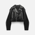 Femurea | Women’s Faux Leather Jacket – Cropped Vintage Style