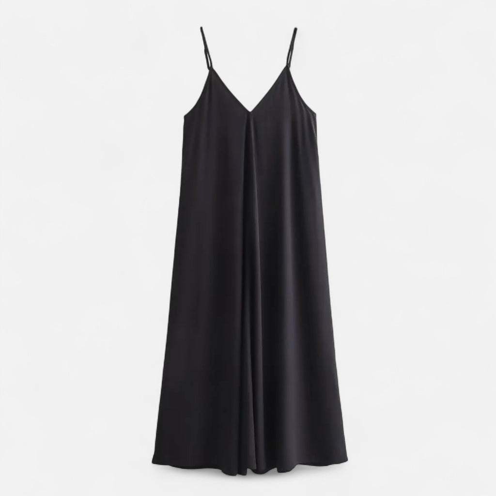 FEMUREA | Women’s Satin Maxi Dress – Backless Slip Design