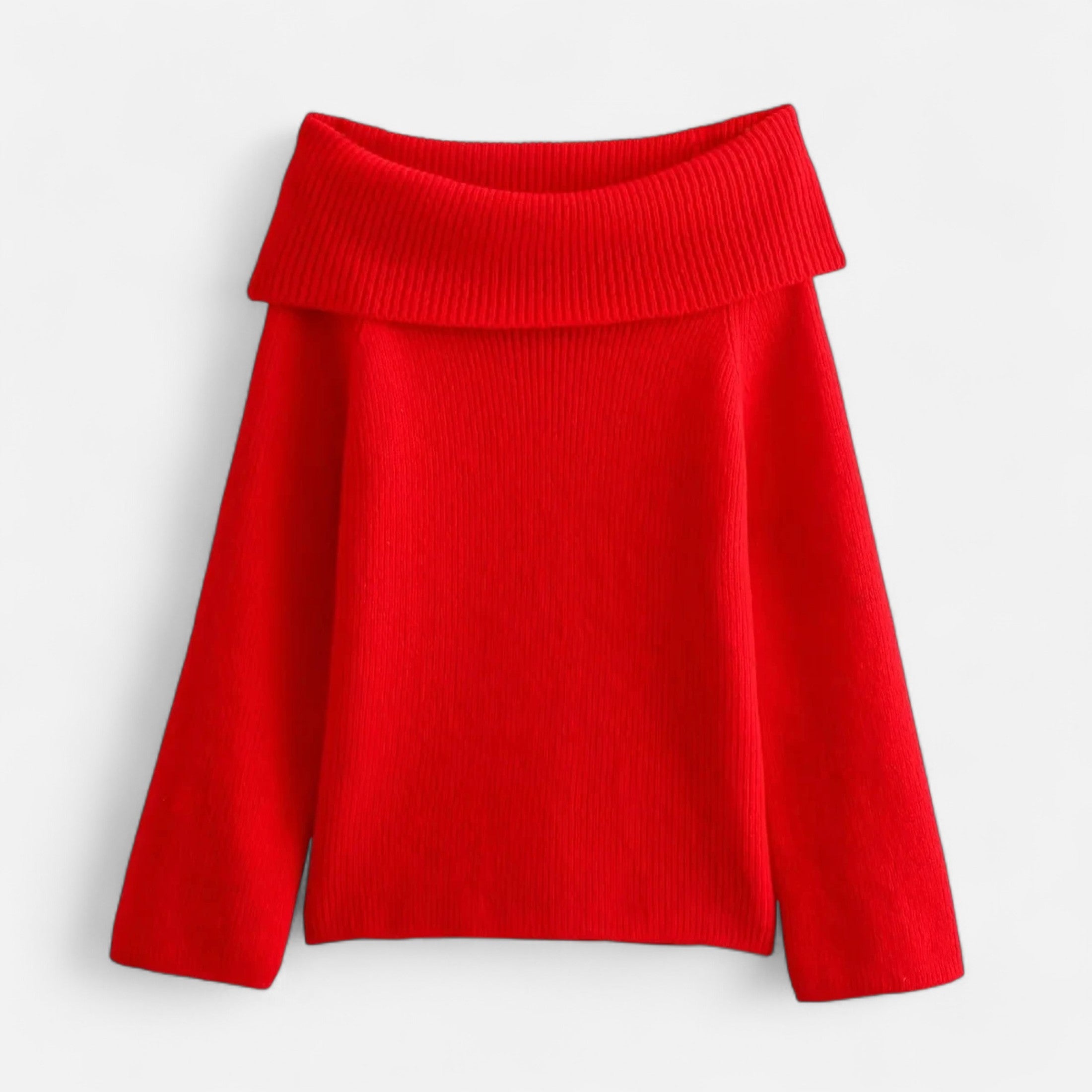 FEMUREA | Women’s Off-Shoulder Jumper – Elegant Knitted Design