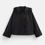 FEMUREA | Women’s Hooded Jacket – Vintage Single-Breasted Elegance