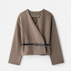 FEMUREA | Women’s Belted Knit Cardigan – Soft Wrap Design