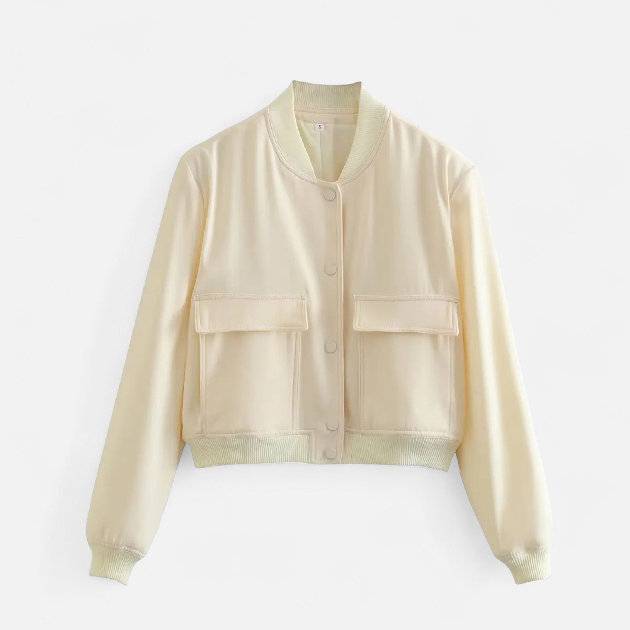 FEMUREA | Women’s Bomber Jacket – Vintage Single-Breasted Elegance