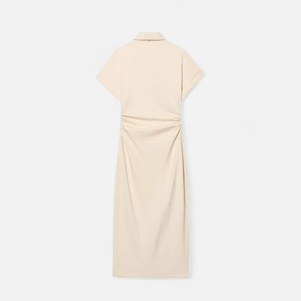 FEMUREA | Women’s Denim Midi Dress – Button-Up Tailored Fit