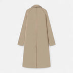 FEMUREA | Women’s Long Trench Coat – Retro Single-Breasted Elegance