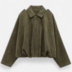 FEMUREA | Women’s Suede Jacket – Vintage Bomber Elegance