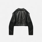 FEMUREA | Women’s Faux Leather Jacket – Oversized Vintage Elegance