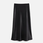 FEMUREA | Women’s Satin Midi Skirt – High-Waist Silky Finish
