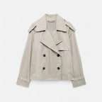 FEMUREA | Women’s Cropped Jacket – Double-Breasted Elegance