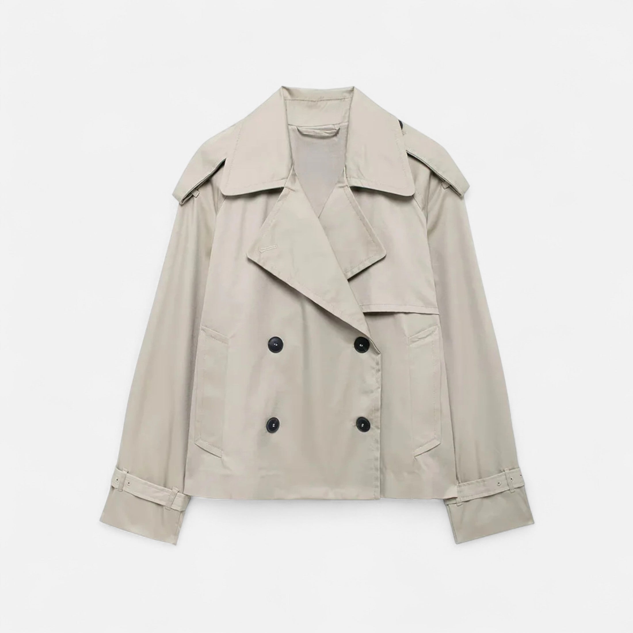 FEMUREA | Women’s Cropped Jacket – Double-Breasted Elegance