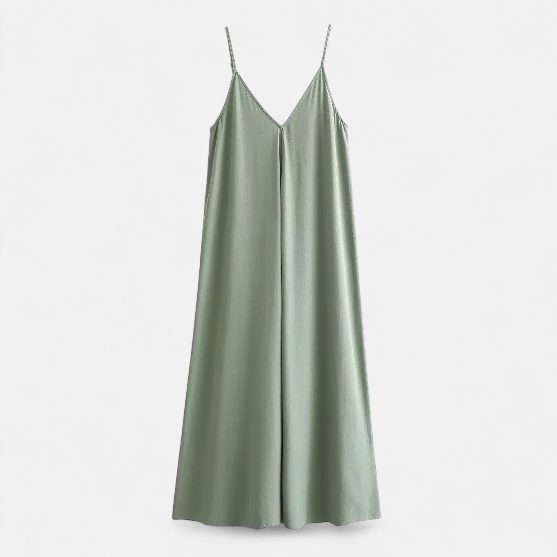 FEMUREA | Women’s Satin Maxi Dress – Backless Slip Design
