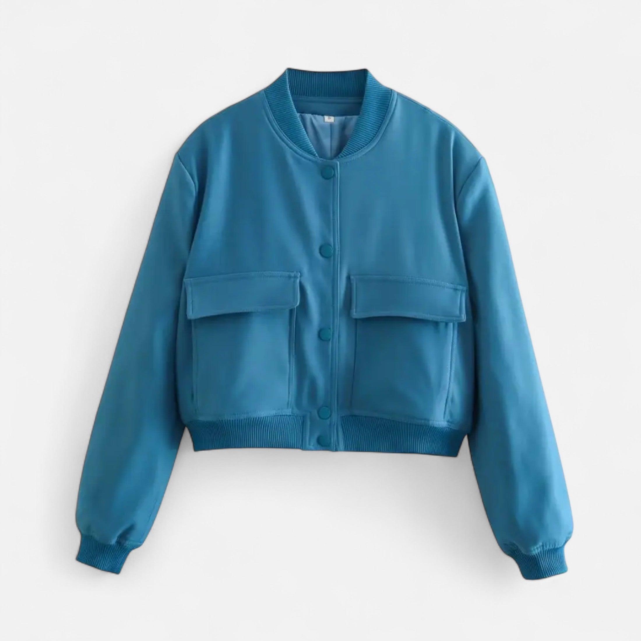 FEMUREA | Women’s Bomber Jacket – Vintage Single-Breasted Elegance