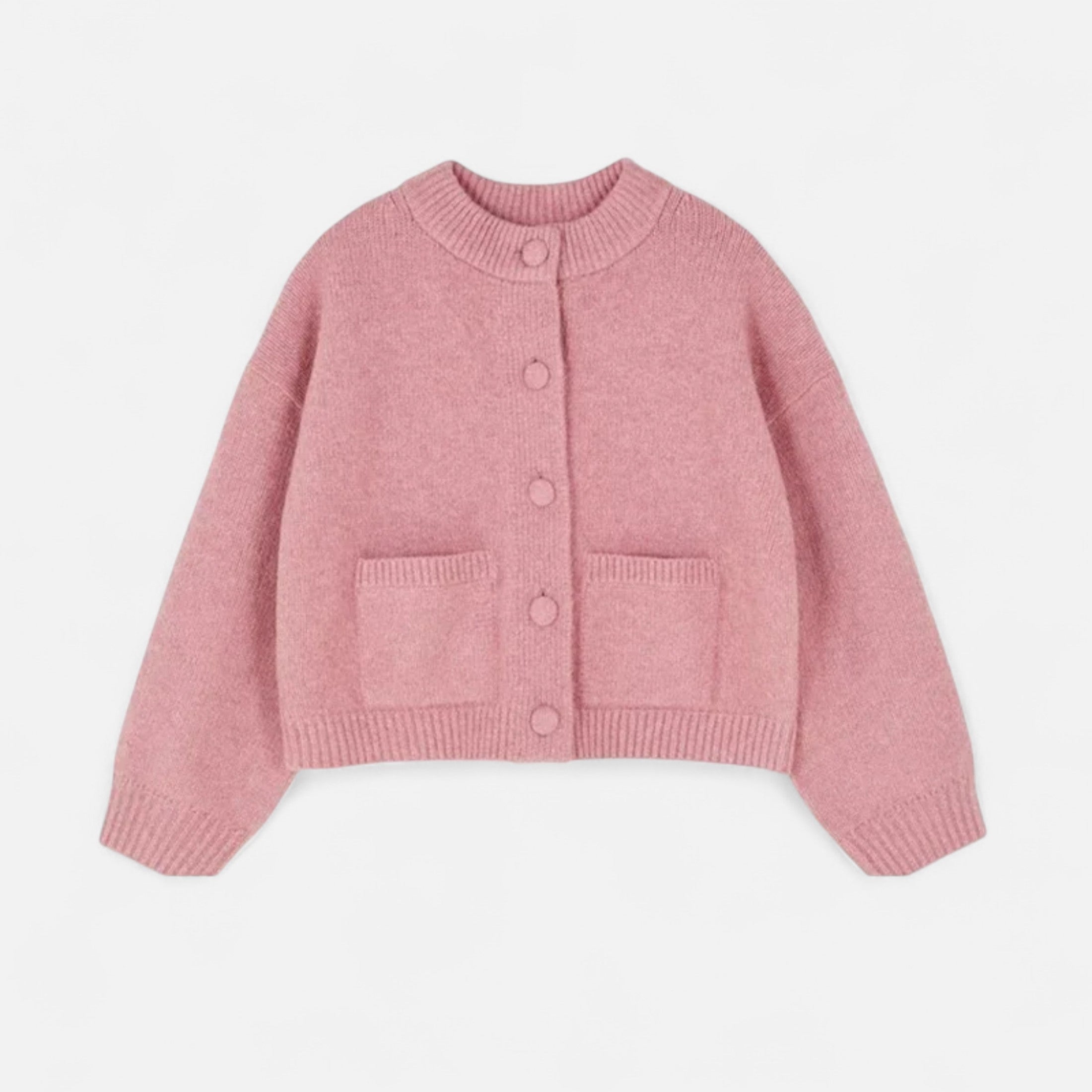 FEMUREA | Women’s Knitted Cardigan – Button-Up with Pockets