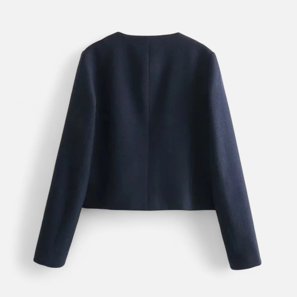 FEMUREA | Women’s Cropped Tweed Jacket – Vintage Refined Elegance