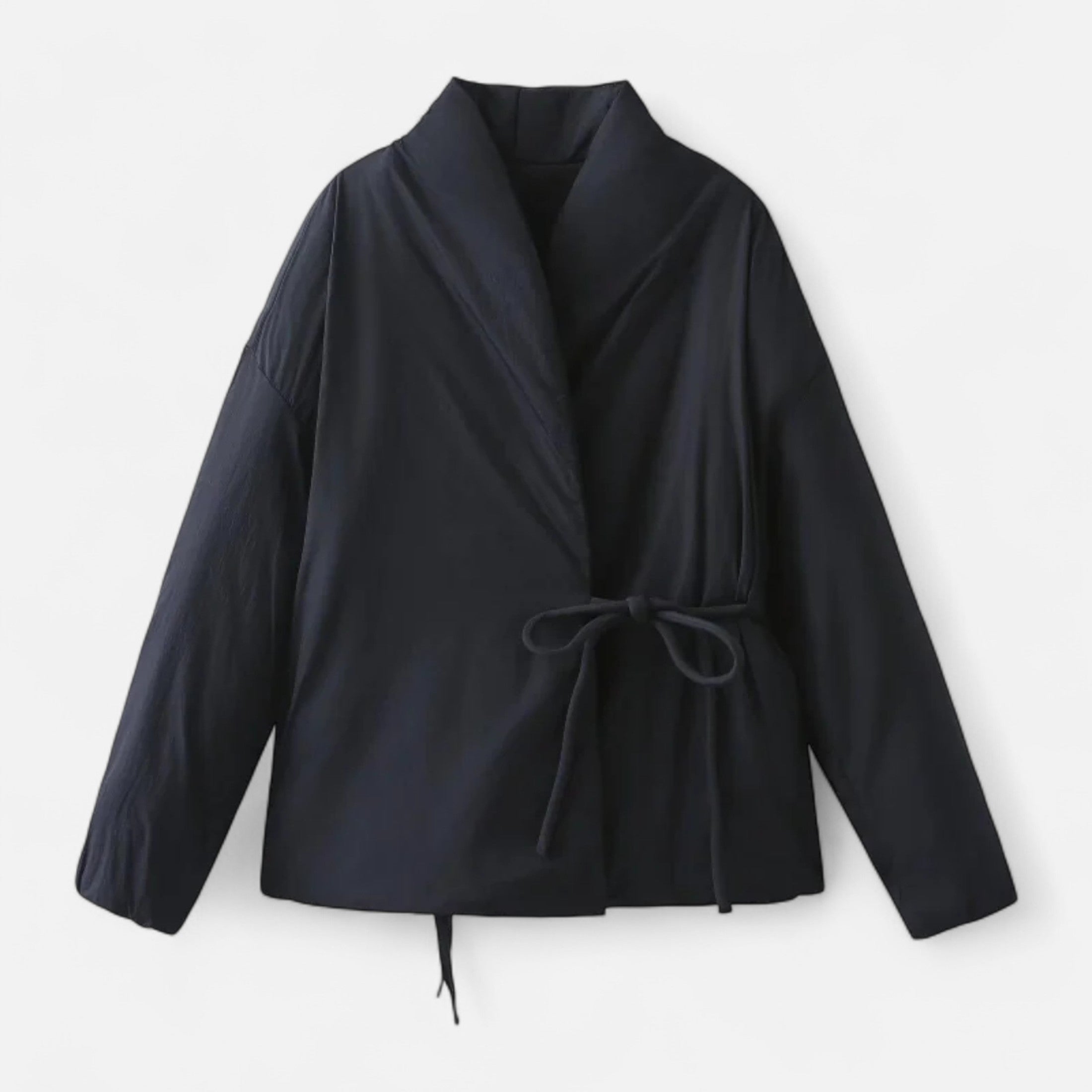 FEMUREA | Women’s Wrap Puffer Jacket – Quilted Tie-Waist Design