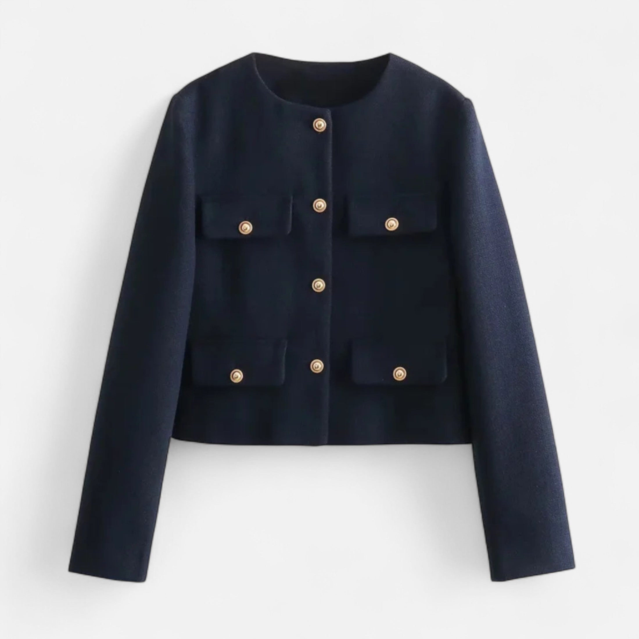 FEMUREA | Women’s Cropped Tweed Jacket – Vintage Refined Elegance