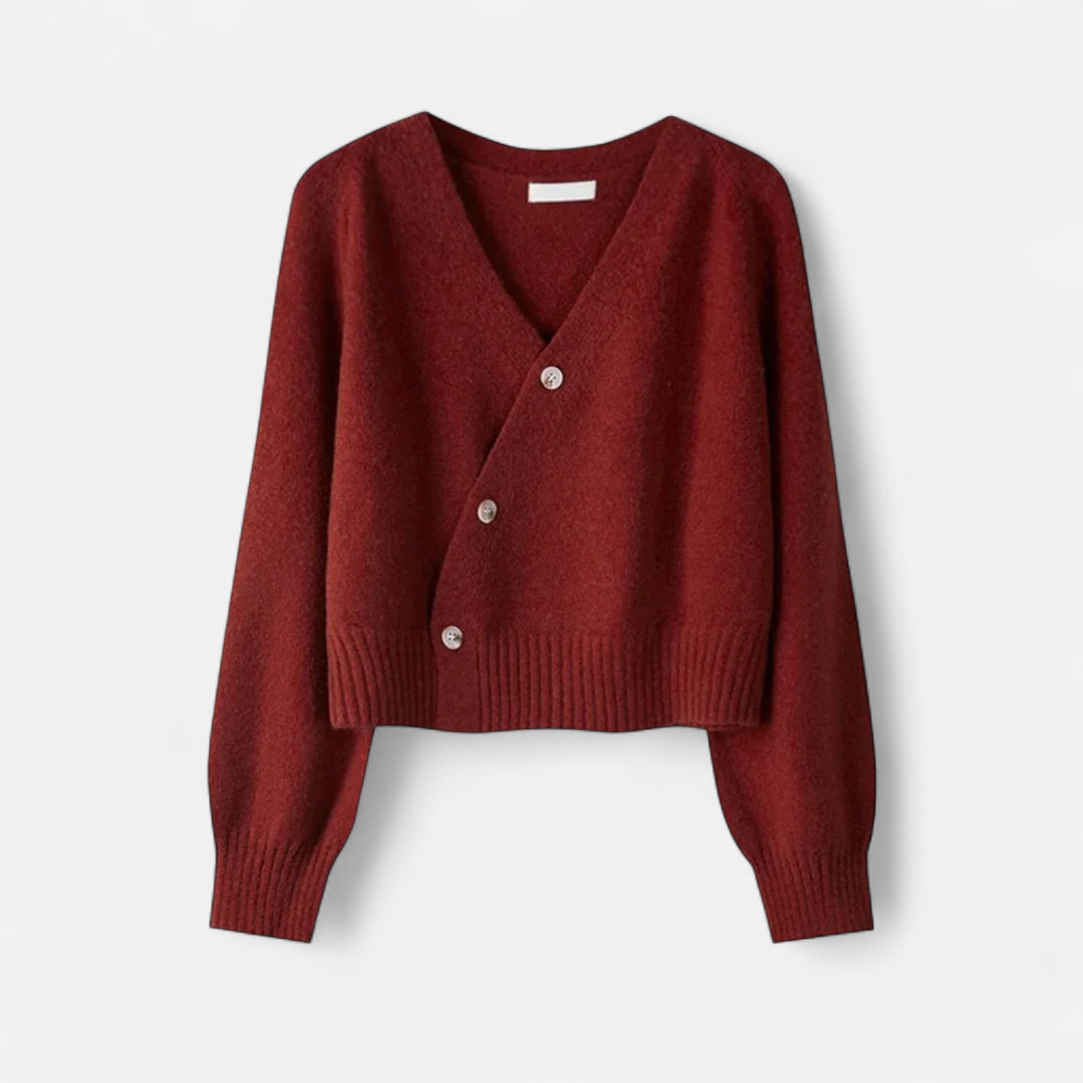 FEMUREA | Women’s V-Neck Knitted Cardigan – Timeless Elegance