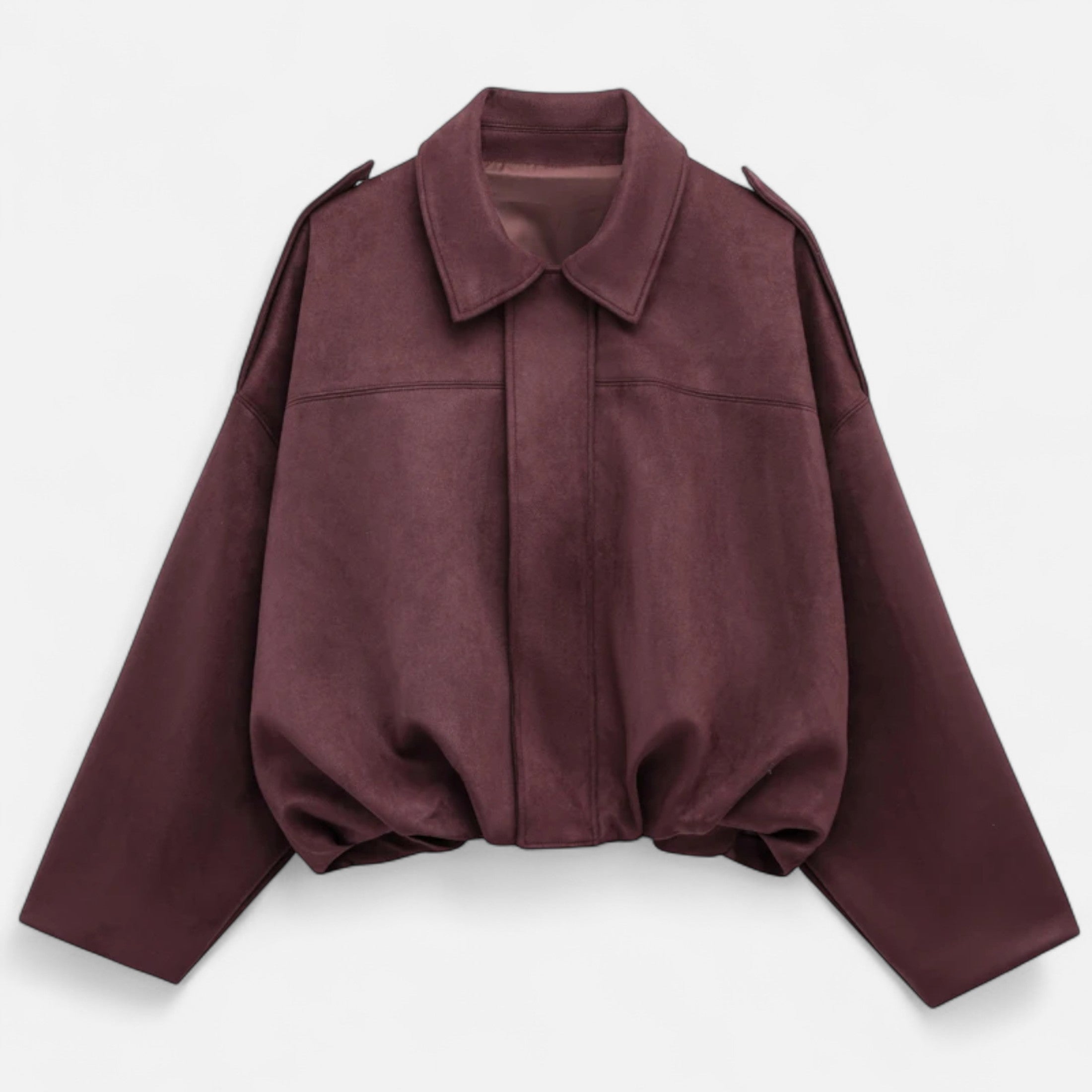 FEMUREA | Women’s Suede Jacket – Vintage Bomber Elegance