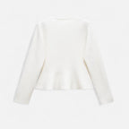 FEMUREA | Women’s Knitted Cardigan – Short Fitted Button-Up