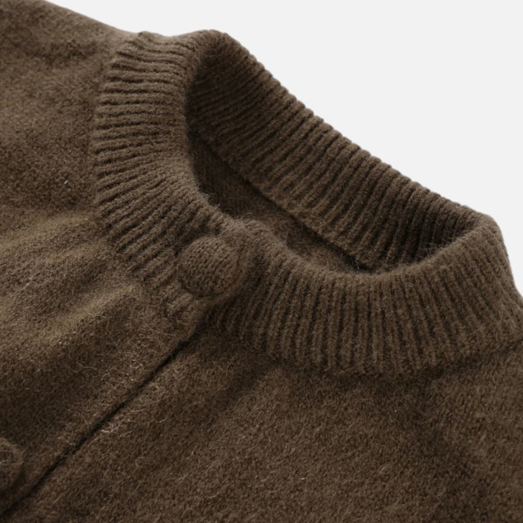 FEMUREA | Women’s Knitted Cardigan – Button-Up with Pockets