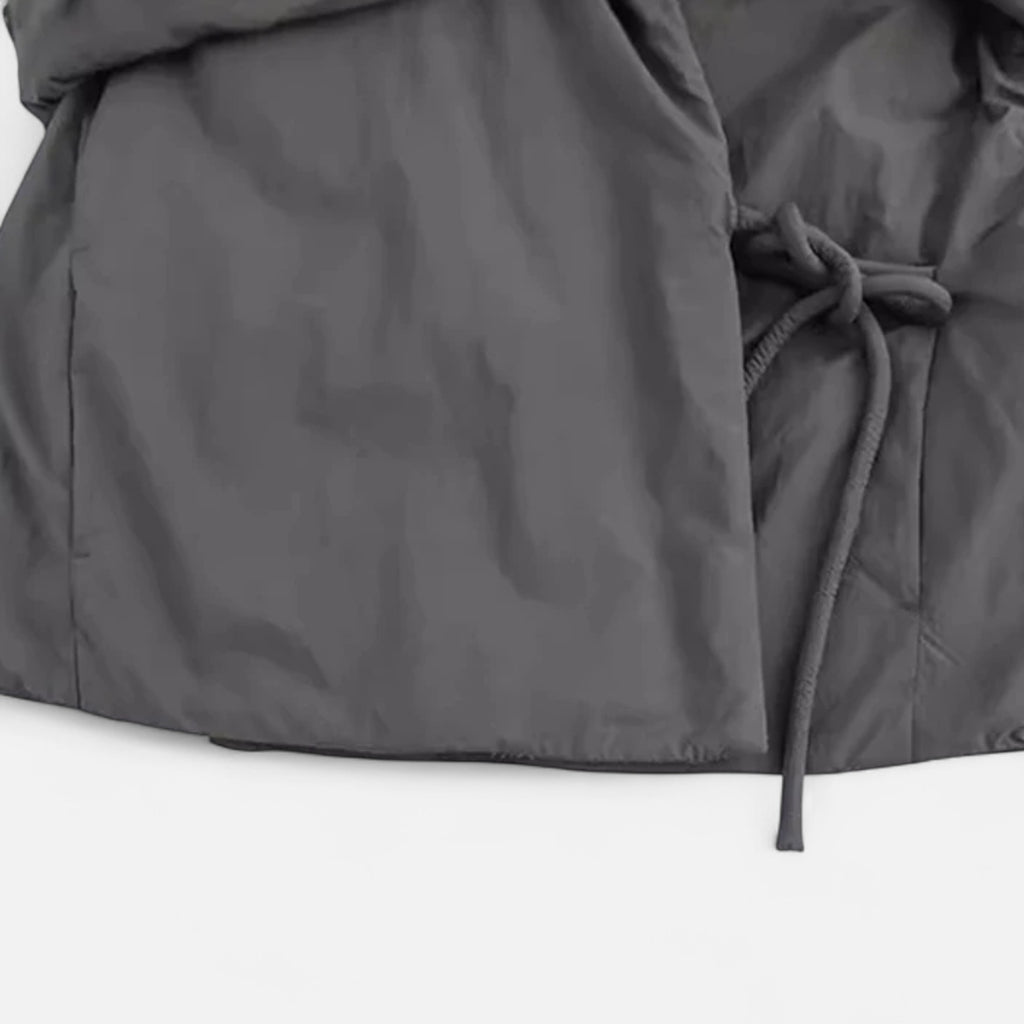 FEMUREA | Women’s Wrap Puffer Jacket – Quilted Tie-Waist Design