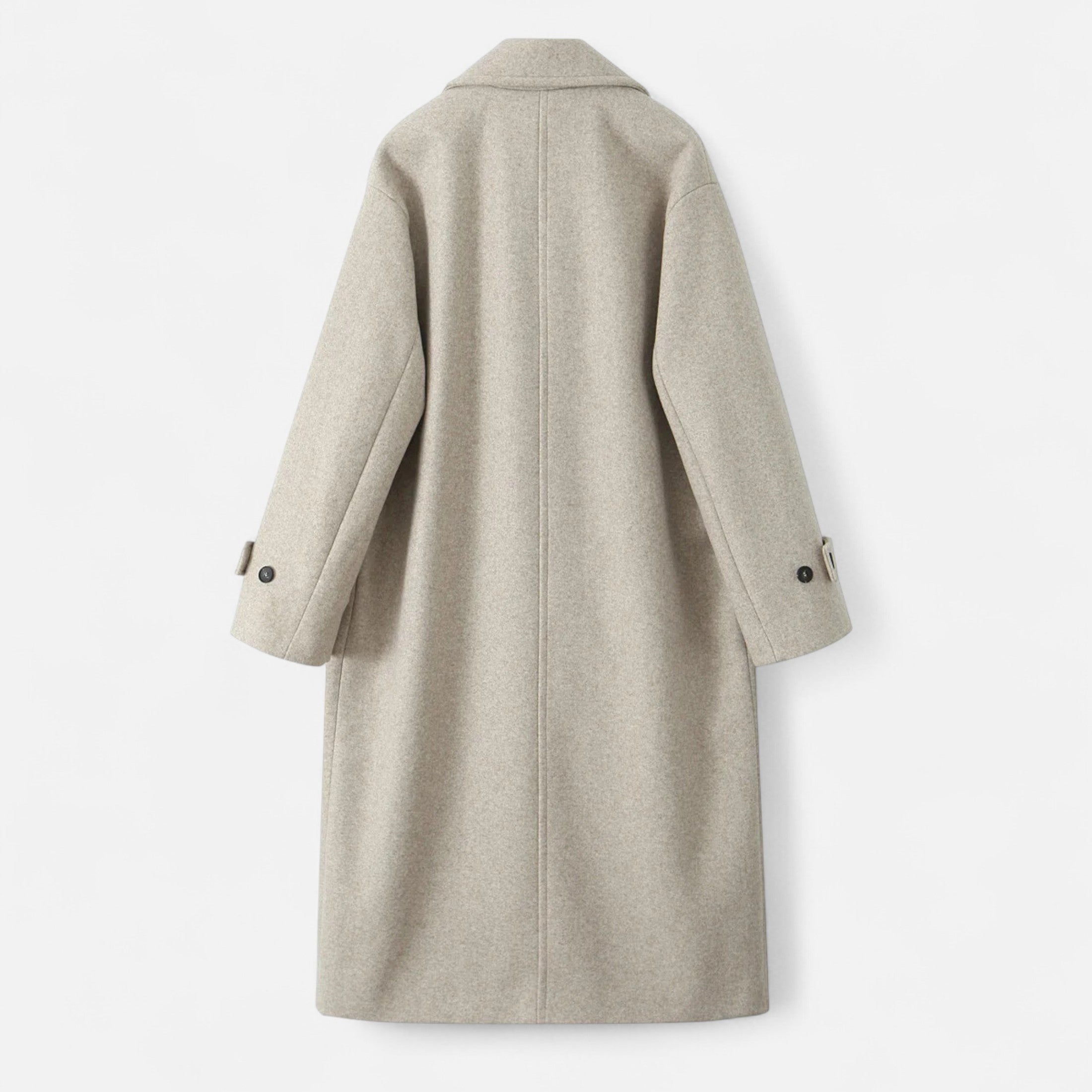 FEMUREA | Women’s Long Overcoat – Heritage Double-Breasted Style