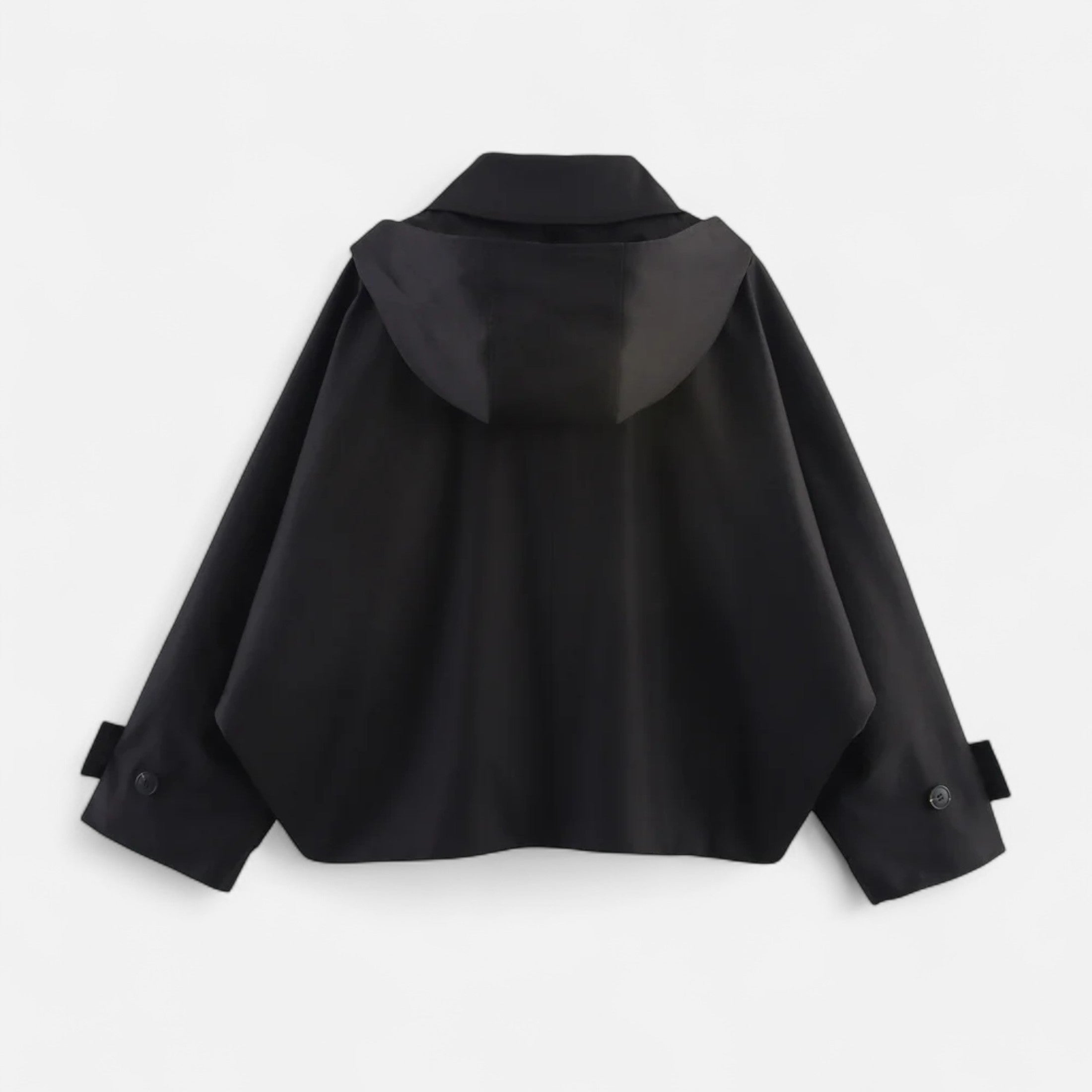 FEMUREA | Women’s Hooded Jacket – Vintage Single-Breasted Elegance