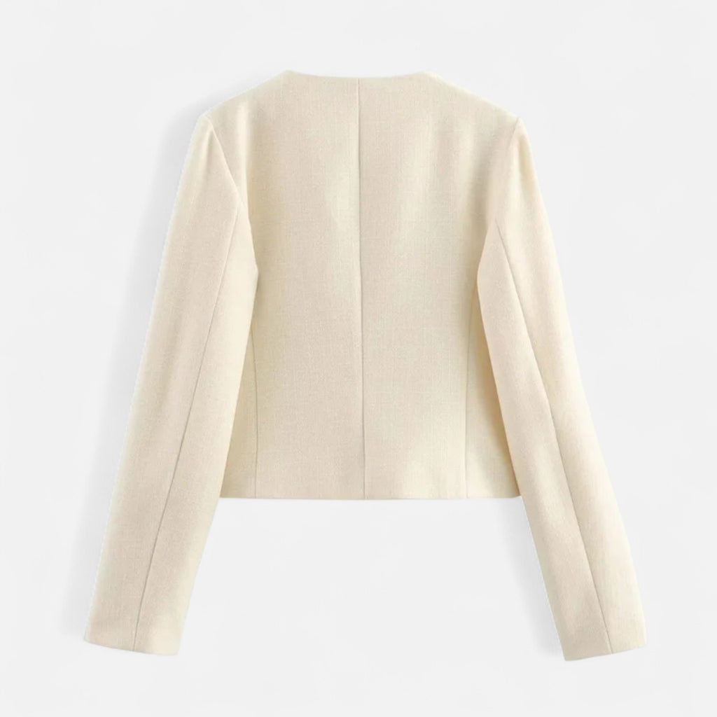 FEMUREA | Women’s Cropped Tweed Jacket – Vintage Refined Elegance