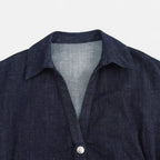 FEMUREA | Women’s Denim Midi Dress – Button-Up Tailored Fit