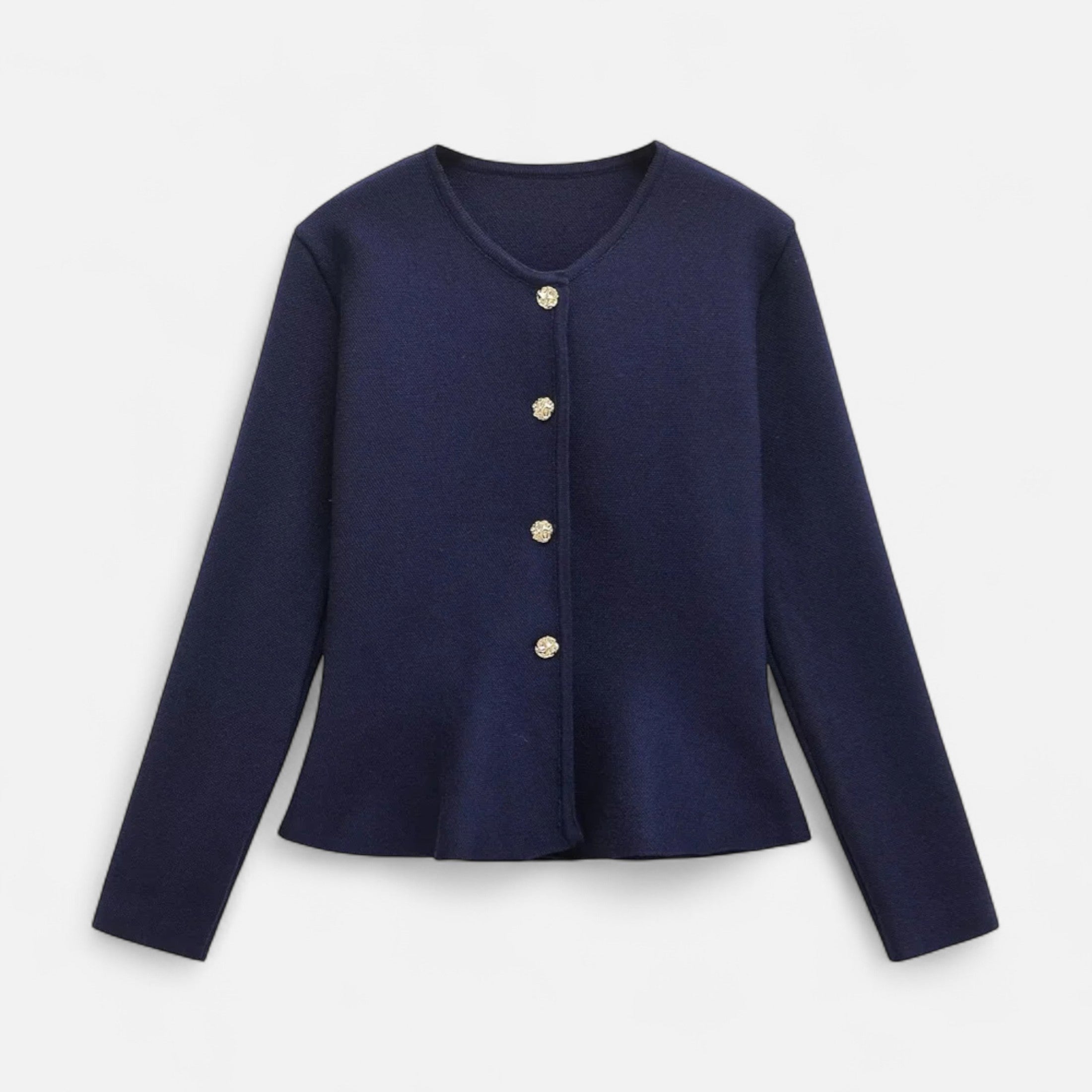 FEMUREA | Women’s Knitted Cardigan – Short Fitted Button-Up