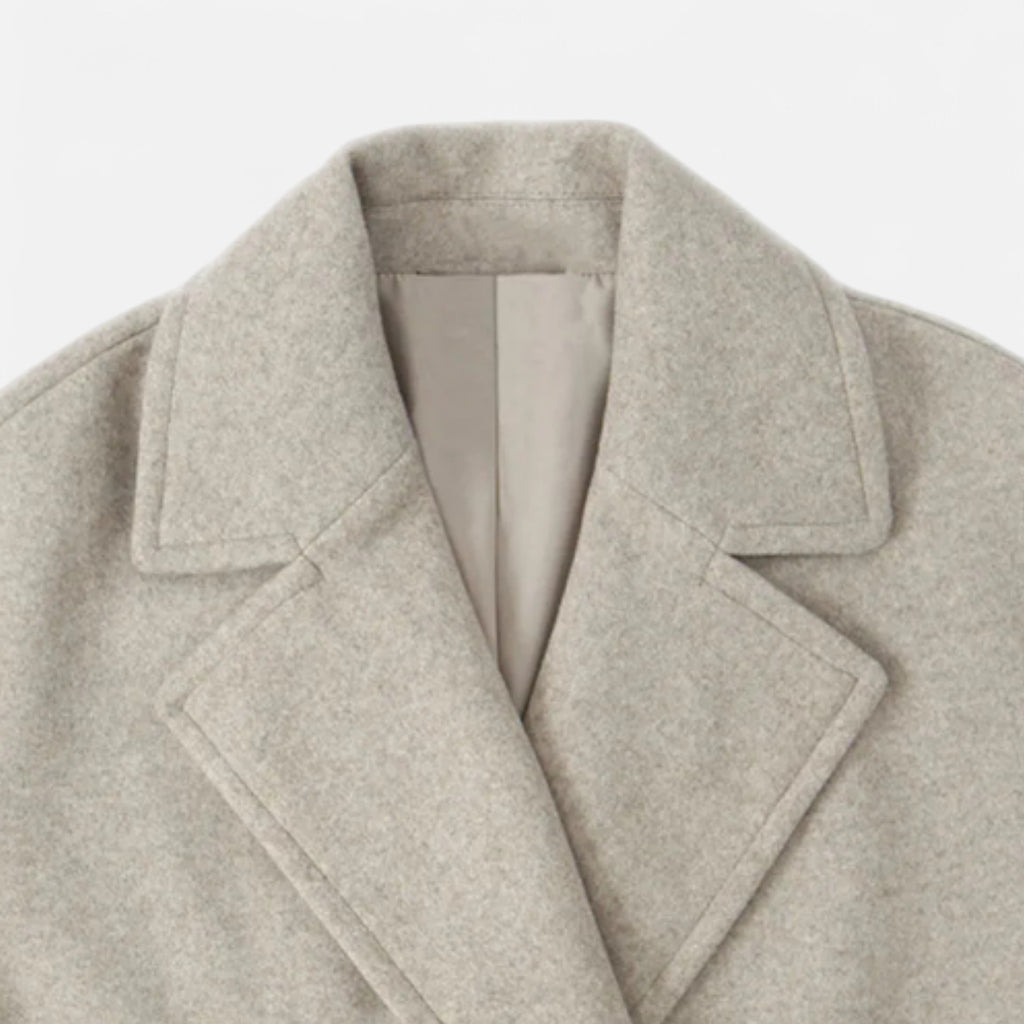 FEMUREA | Women’s Long Overcoat – Heritage Double-Breasted Style