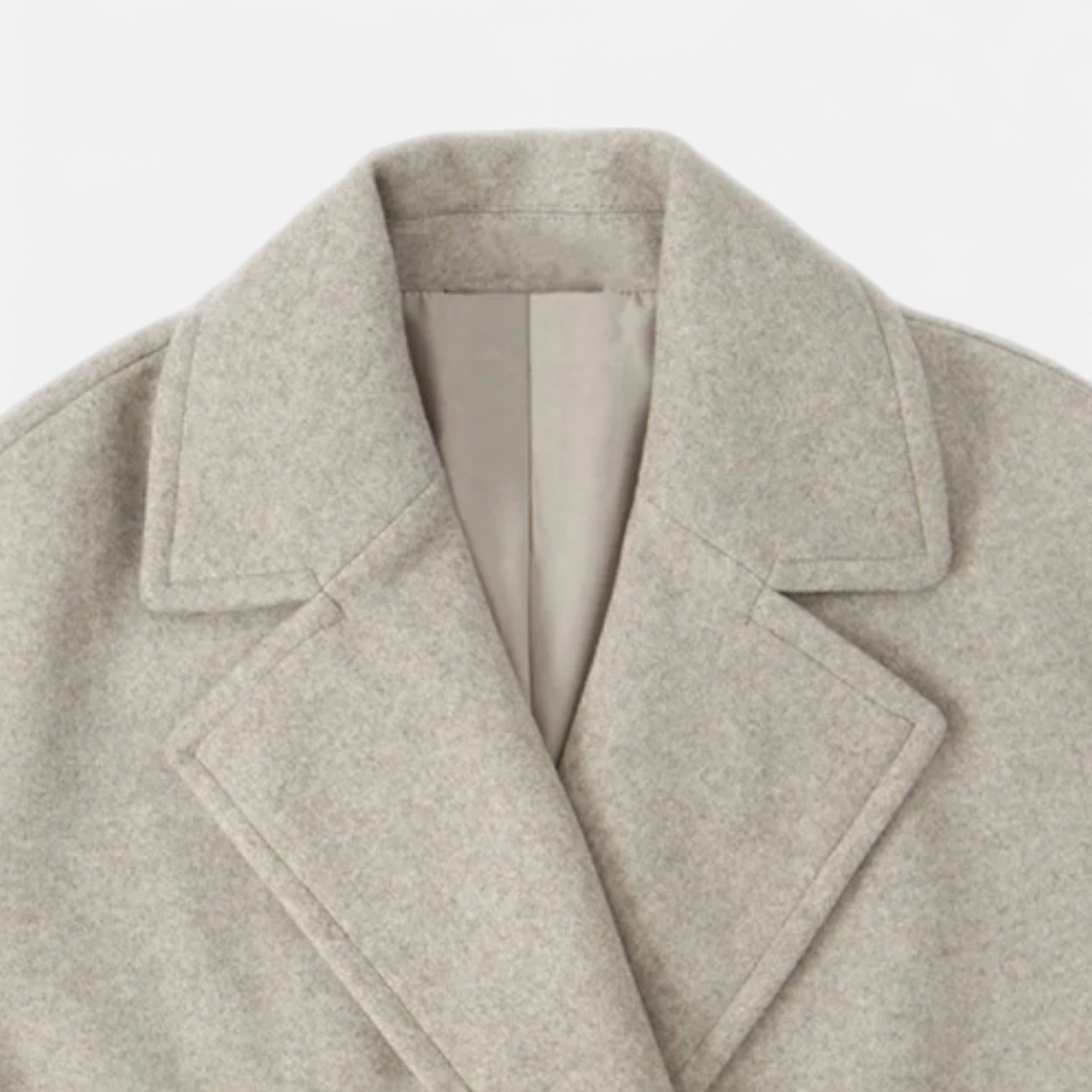 FEMUREA | Women’s Long Overcoat – Heritage Double-Breasted Style