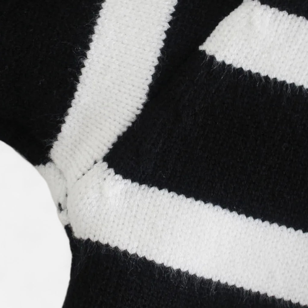 FEMUREA | Women’s Striped Turtleneck Sweater – Classic Knitwear