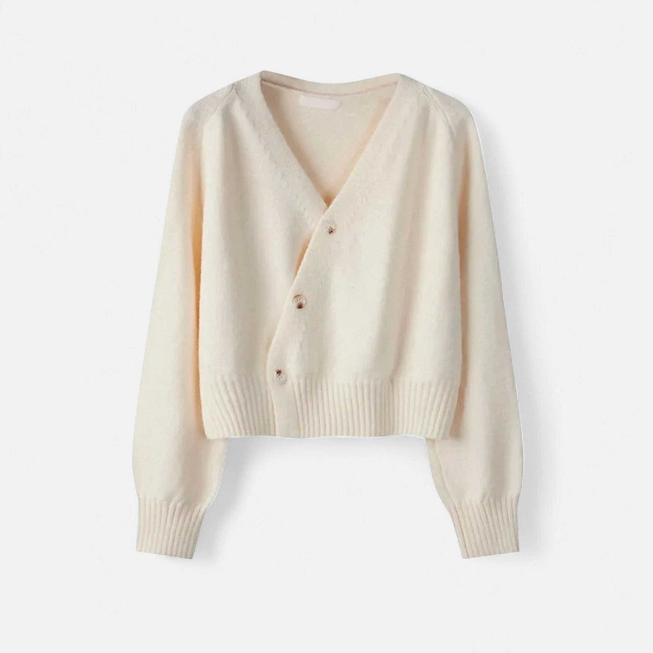 FEMUREA | Women’s V-Neck Knitted Cardigan – Timeless Elegance