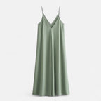 FEMUREA | Women’s Satin Maxi Dress – Backless Slip Design