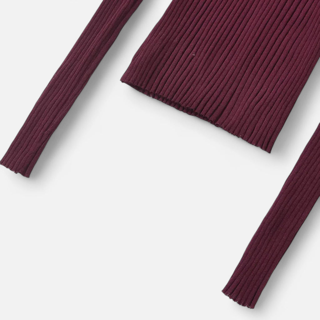 FEMUREA | Women’s Ribbed Knit Jumper – Slim Fit Polo Design