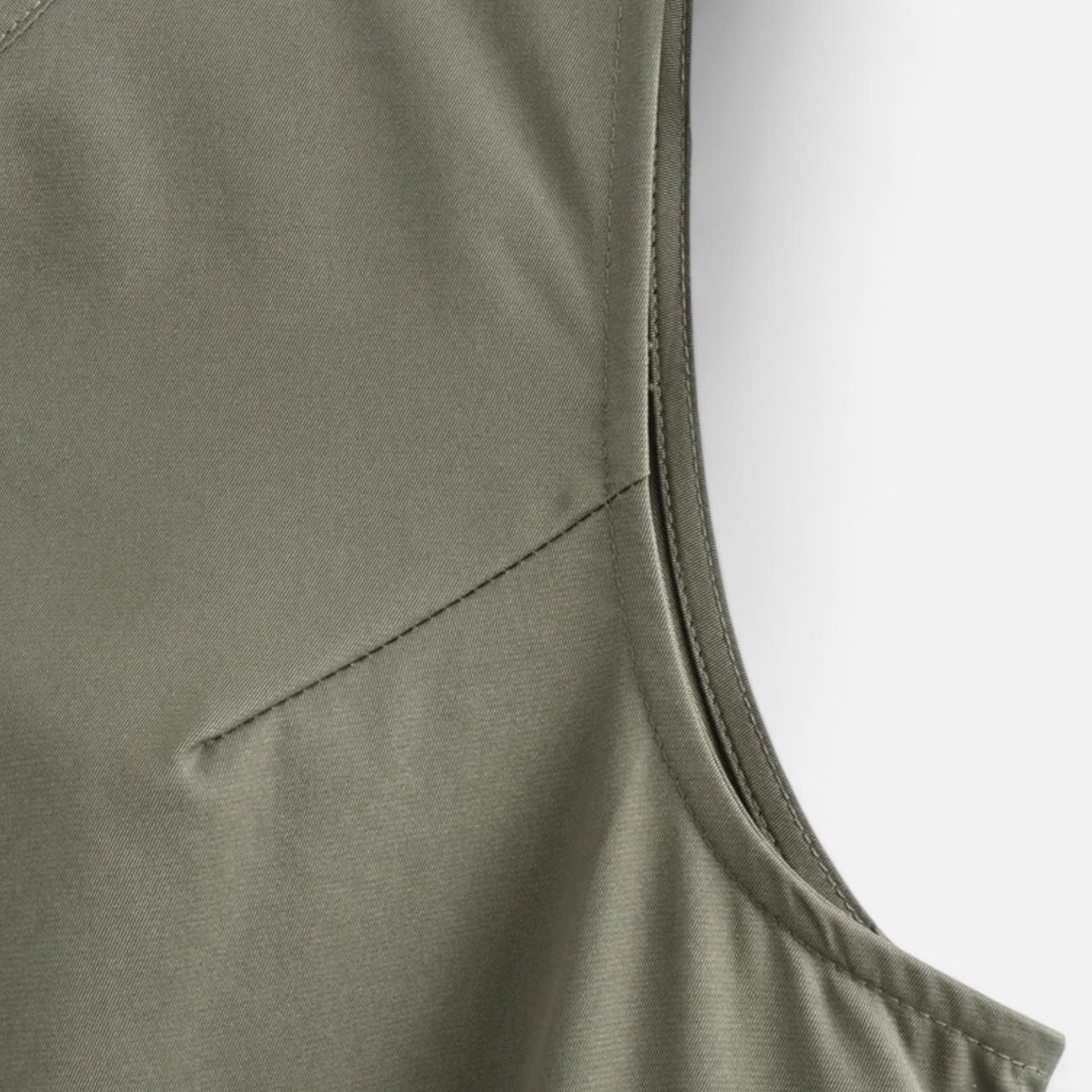 FEMUREA | Women’s Pleated Maxi Dress – Sleeveless Zip Design