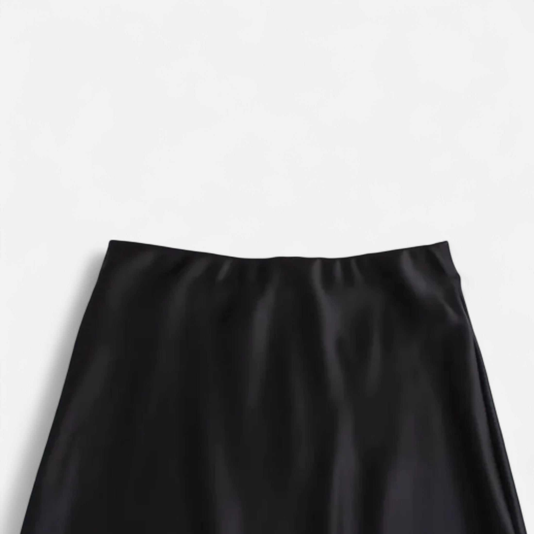 FEMUREA | Women’s Satin Midi Skirt – High-Waist Silky Finish